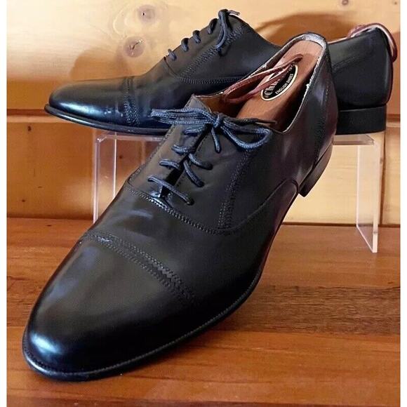 Giorgio Brutini Other - Giorgio Brutini 10.5 D Mens Black Leather Lace-Up Cap Toe Dress Shoes